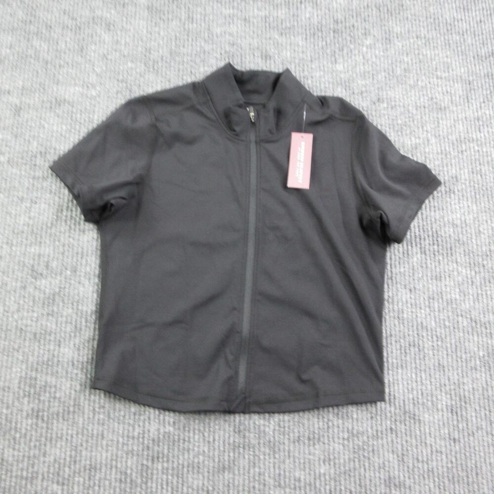 Kindred Bravely Shirt Womens M Black Presley Active Zip Nursing Tagless NWT